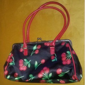 Rockabilly Cherry Kisslock Purse Handbag